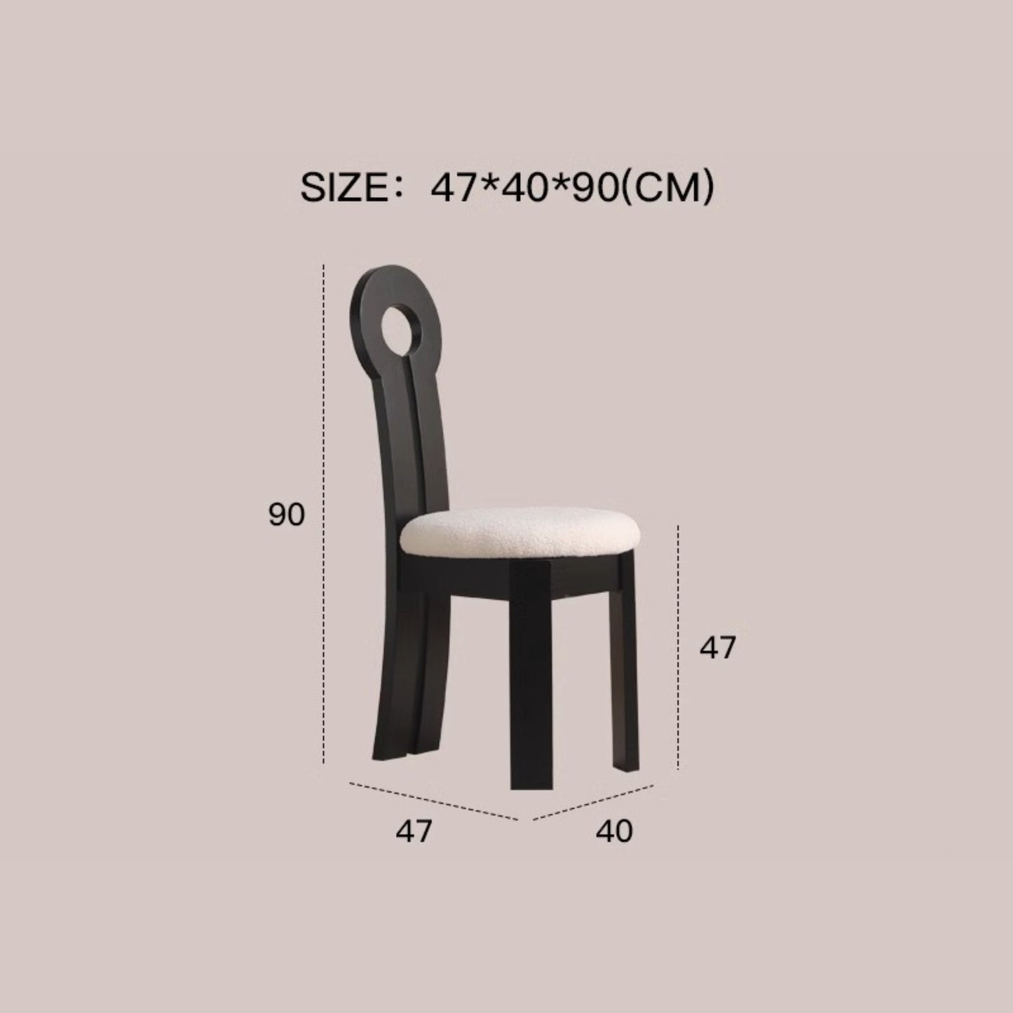 SOLYN Dining Chair | Premium Acacia Wood & Bouclé Upholstery | Iconic Sculptural Design | Colour Customizable