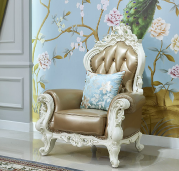 Imperiale Classic European Sofa Set | Handcrafted Indonesian Mahogany | Customizable PU Paint & Fabric | Luxury Carved Living Room Collection