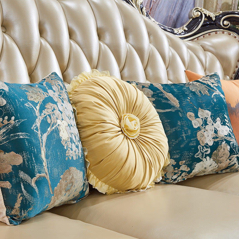 Versailles Grand European Sofa Set | Handcrafted Mahogany Wood & Custom PU Paint | Indonesian Royal Living Collection