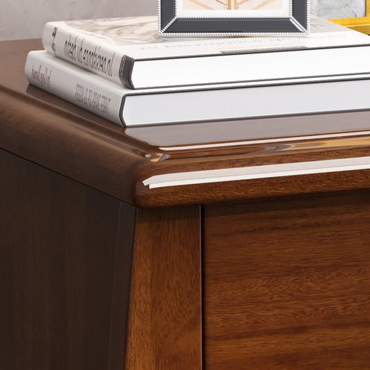 DIYA Bedside Table | Solid Acacia Wood Nightstand | Modern Two-Drawer Storage