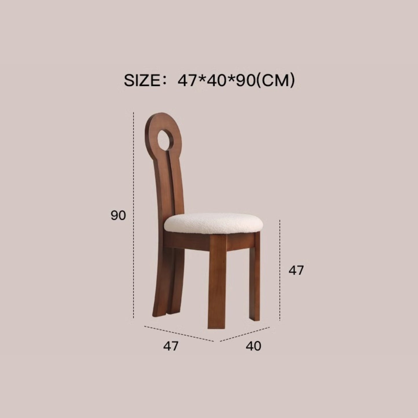 SOLYN Dining Chair | Premium Acacia Wood & Bouclé Upholstery | Iconic Sculptural Design | Colour Customizable
