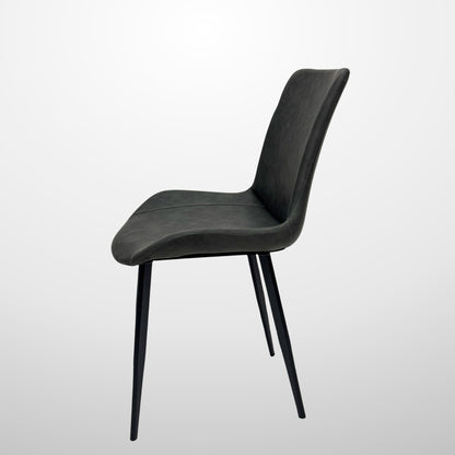 LEGACY Modern Dining Chair | Premium Leather Upholstery with Stainless Steel Frame