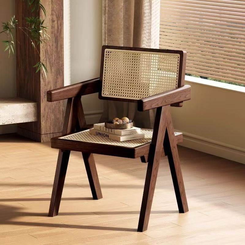 KASHI Lounge Chair | Nilambur Teak & Handcrafted Cane