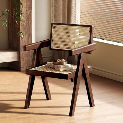 KASHI Lounge Chair | Nilambur Teak & Handcrafted Cane