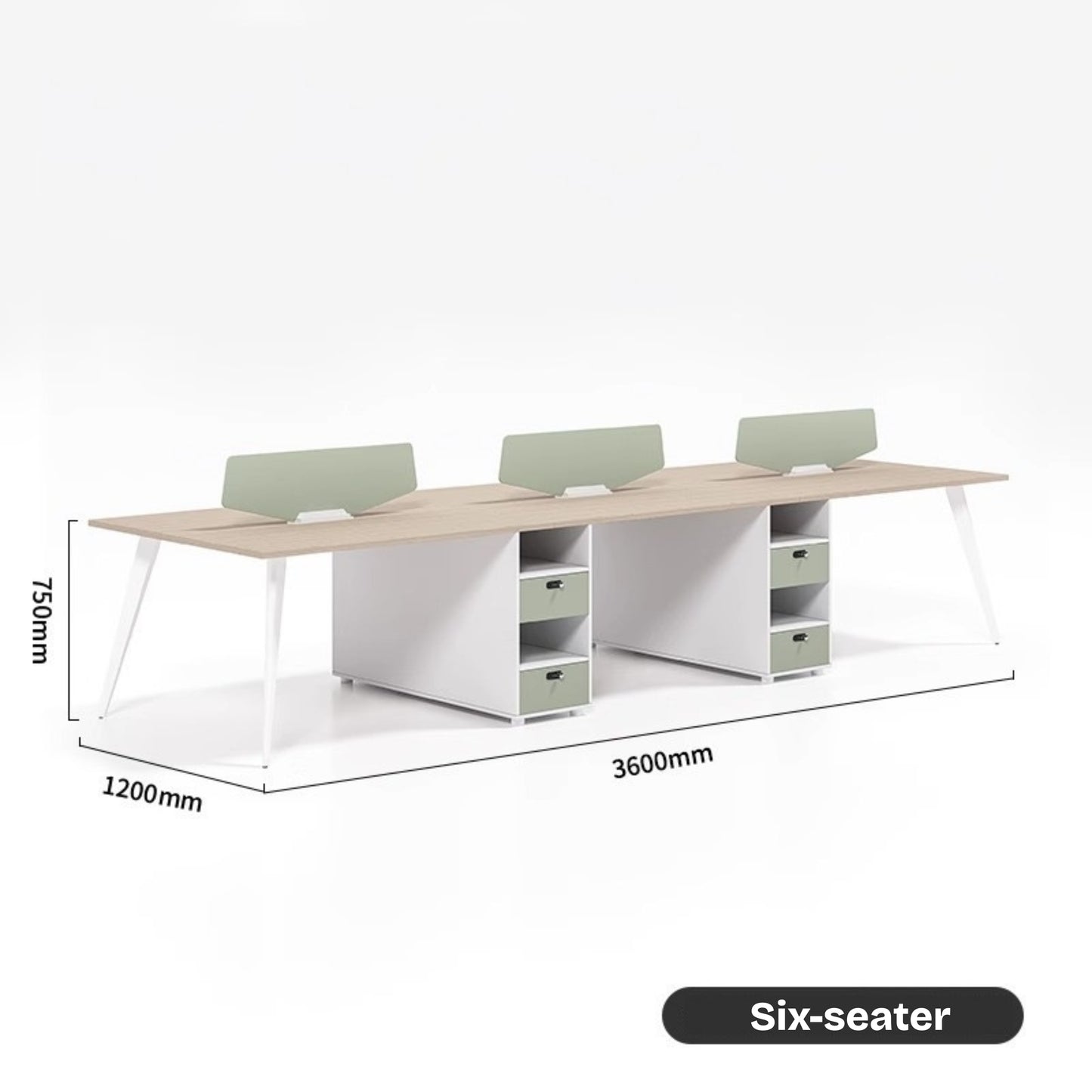 DaVinci Modular Office Workstation | 2, 4 & 6 Person Desk Configuration with Privacy Screens | Modern Collaborative Workspace Solution