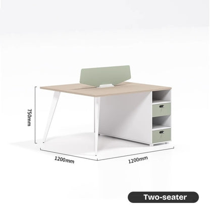 DaVinci Modular Office Workstation | 2, 4 & 6 Person Desk Configuration with Privacy Screens | Modern Collaborative Workspace Solution