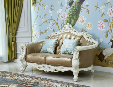 Imperiale Classic European Sofa Set | Handcrafted Indonesian Mahogany | Customizable PU Paint & Fabric | Luxury Carved Living Room Collection