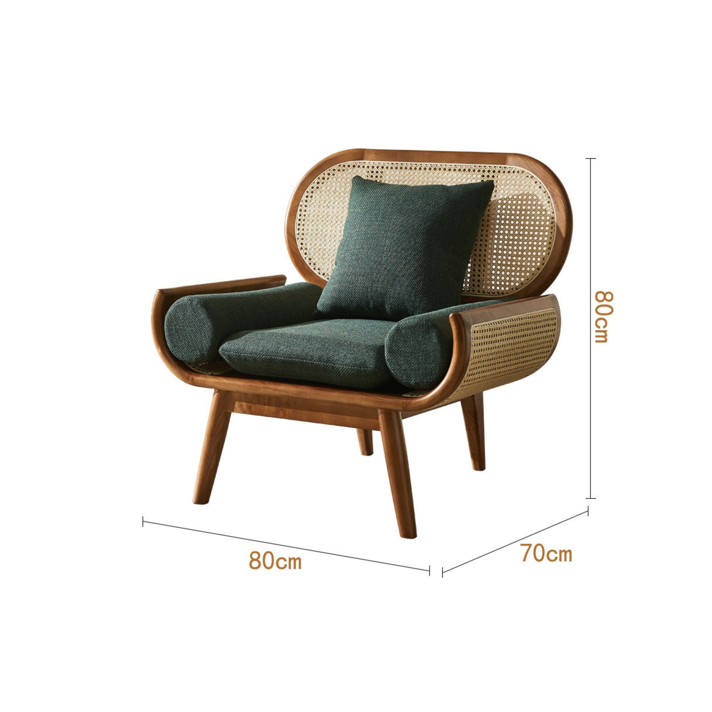 ORBITAL Rattan Cane Sofa & Lounge Chair | Premium Solid Teak Wood Sofa | Handcrafted Modern Living for Home & Studio