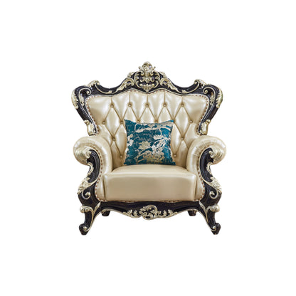 Versailles Grand European Sofa Set | Handcrafted Mahogany Wood & Custom PU Paint | Indonesian Royal Living Collection