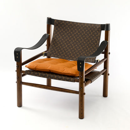 AERIUS Accent Chair | Premium Solid Wood & Saddle Leather | Contemporary Designer Armchair for Living Room & Lounge