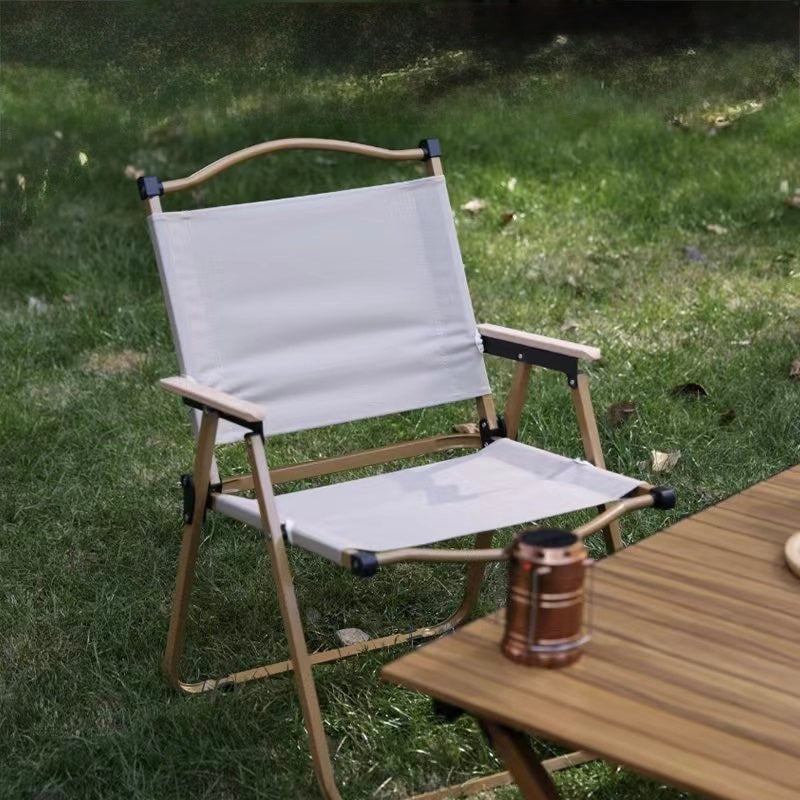 YAANA UrbanLounge | Premium Wood Armrest Outdoor Folding Chair