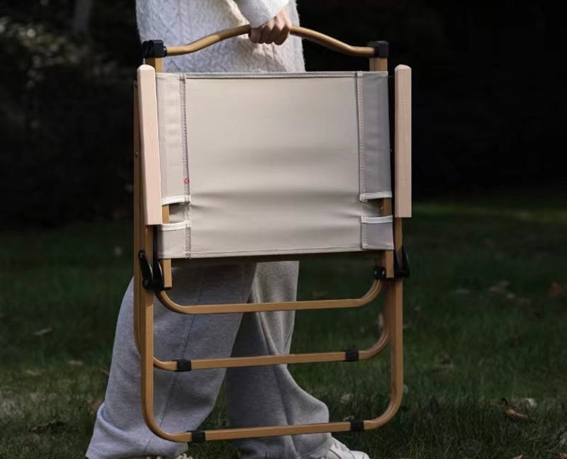 YAANA UrbanLounge | Premium Wood Armrest Outdoor Folding Chair