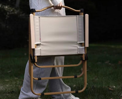 YAANA UrbanLounge | Premium Wood Armrest Outdoor Folding Chair