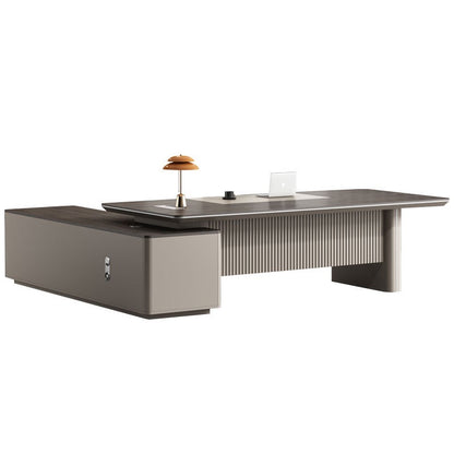ASTRA Executive Desk | Modern Minimalist L-Shaped Office Desk with Storage and Cable Management | Luxury Director & CEO Workspace