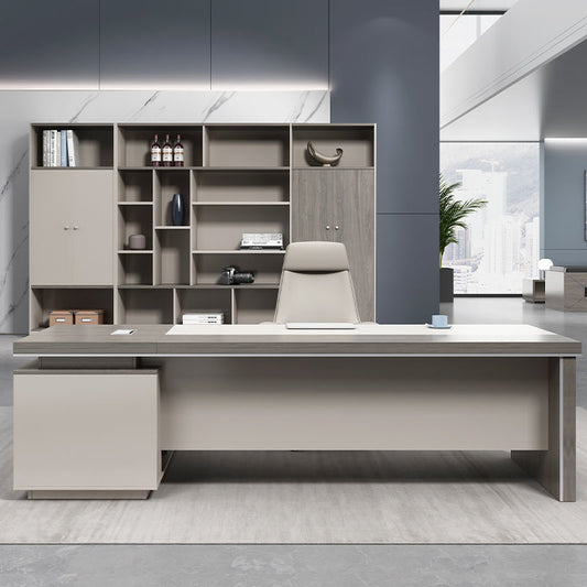 ZEPHYR MD Executive Office Desk | Minimalist Modern L-Shaped Desk with Storage | Luxury Workspace for Managing Director & CEO