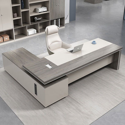 ZEPHYR MD Executive Office Desk | Minimalist Modern L-Shaped Desk with Storage | Luxury Workspace for Managing Director & CEO