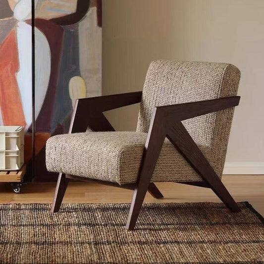 SYNERGY Accent Chair | 100% Nilambur Teak Wood | Modern Upholstered Lounge Chair for Living Room & Office