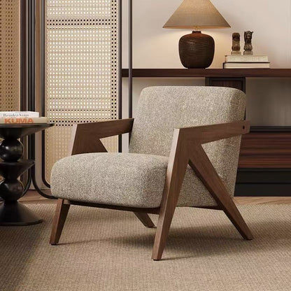 SYNERGY Accent Chair | 100% Nilambur Teak Wood | Modern Upholstered Lounge Chair for Living Room & Office