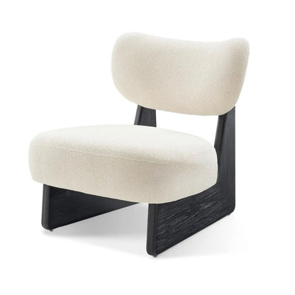 GRAVITAS Modern Accent Chair | Solid Nilambur Teak Wood | Plush Upholstered Lounge Chair for Living Room & Bedroom