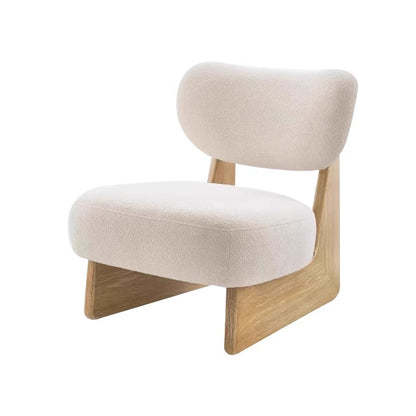 GRAVITAS Modern Accent Chair | Solid Nilambur Teak Wood | Plush Upholstered Lounge Chair for Living Room & Bedroom