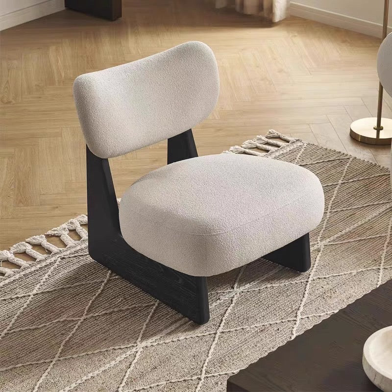 GRAVITAS Modern Accent Chair | Solid Nilambur Teak Wood | Plush Upholstered Lounge Chair for Living Room & Bedroom