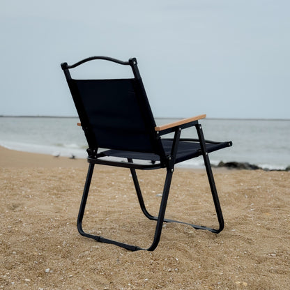 YAANA UrbanLounge | Premium Wood Armrest Outdoor Folding Chair