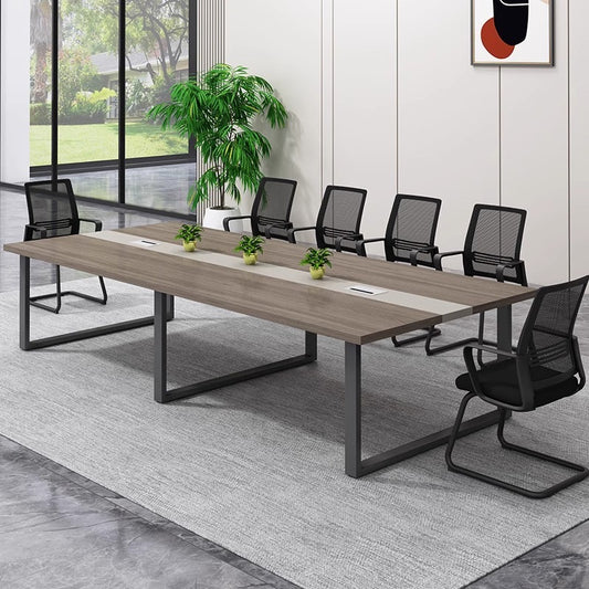 SYNCRO Conference Table | Modern Boardroom Table With Custom Size Option | Premium Workspace Solution for Meeting Rooms