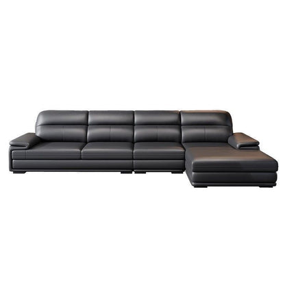 LAVINIA Premium Sectional Sofa | L-Shaped Leatherette with Pocketed Spring & Super Soft Foam | Luxury Corner Sectional for Living Room