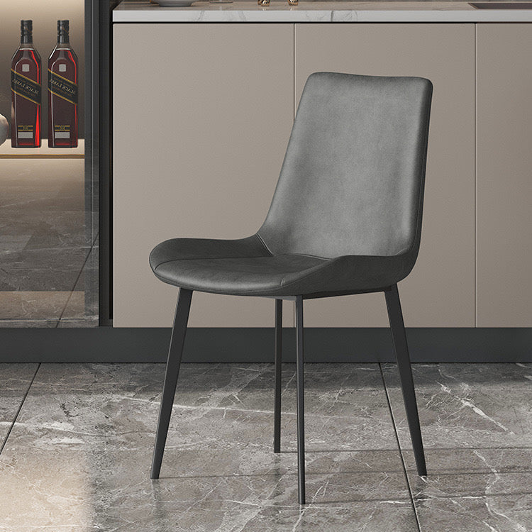 LEGACY Modern Dining Chair | Premium Leather Upholstery with Stainless Steel Frame