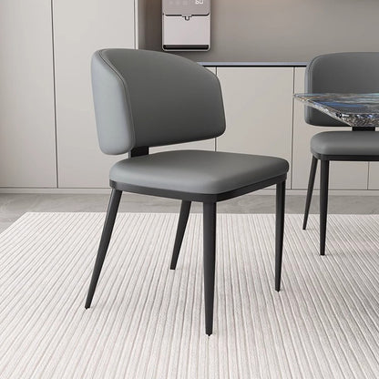 CEDAR Modern Dining Chair | Premium Leather Upholstery with Metal Frame