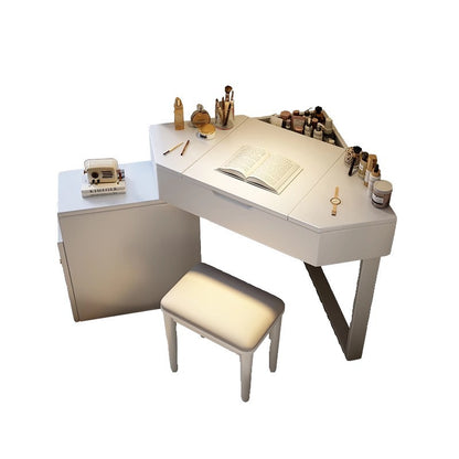SERENA Corner Dressing Table | Smart Beauty Station with Organized Storage | Modern Vanity Set