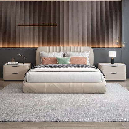 LIRIEN Bedside Table | Premium Marble Top with Soft-Touch Finish | Modern Two-Drawer Storage