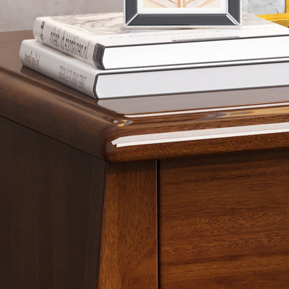 DIYA Bedside Table | Solid Acacia Wood Nightstand | Modern Two-Drawer Storage