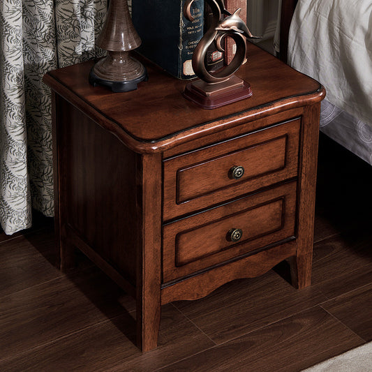 AVALINE Bedside Table | Premium Acacia Wood Nightstand | Two-Drawer Storage Solution