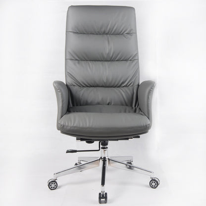 MOROCCO Executive Office Chair | Premium High-Back Ergonomic Chair with Leather Finish & Chrome Base | Adjustable Luxury CEO Chair